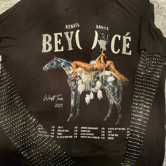 Tops | Custom 1 Of 1 Beyonc Renaissance Tour Tshirt | Poshmark
